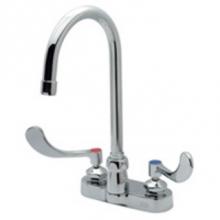 Zurn Industries Z812B4-XL-140-4F - CENTERSET W/5/3/8'' GSENECK SPOUT & 4'' WRIST BLADE HNDLES ''RS&