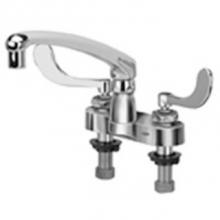 Zurn Industries Z812G4-XL-17F - CENTERSET FAUCET W/8''CAST SPOUT, 4'' WRIST BLADE HNDLS HCT ''17F&ap