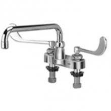 Zurn Industries Z812H6-XL - AquaSpec® centerset 12'' tubular spout with 6'' wrist blade handles