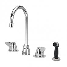 Zurn Industries Z831B3-XL-HS - AquaSpec® widespread faucet with 5-3/8'' gooseneck, dome lever handles and hose spr