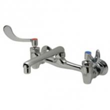 Zurn Industries Z843F4-XL - BACK MOUNTED FCT w/6'' CAST 'F'SPOUT & WRIST BLADE HANDLES