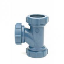 Zurn Industries Z9A-PT-112-M - Z9A-PT-112-M PVDF 1-1/2'' Sanitary Tee Fitting Assembly w/ Mechanical Seal P.N.