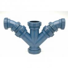Zurn Industries Z9A-PYYRB-4X2-M - PVDF 4 X 2 COMB. REDUCING DOUBLE WYE and 45 DEGREE ELBOW W/ ME