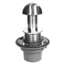 Zurn Industries ZB415-4NH-2P - CI Floor Drain w/ Adj Polished Bronze Strainer w/ Standpipe and Polished Dome