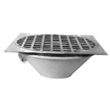 Zurn Industries ZN319-3IP - 25'' Large Capacity Thoroflush Drain w/ Polished Nickel Top