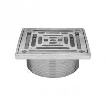 Zurn Industries ZN400-6SZ-PC - 6'' Sq Polished Nickel Leveling Strainer w/ Slotted Openings-Protective Cover