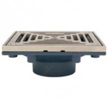 Zurn Industries ZN461-2IP - Z461 6'' Square Modular Non-Adjustable Floor Drain w/Clamping Frame