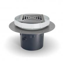 Zurn Industries EZ2-AB4-ST-SS - ABS Floor Drain ? 5-inch Stainless-Steel Head and Deck Plate with 4-inch Bottom Outlet