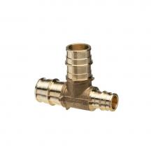 Zurn Industries QET434GX - F1960 Expansion XL Brass TEE  - 3/4'' EX PEX x 1/2'' EX PEX x 3/4''