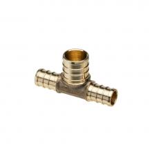 Zurn Industries QQT334GX - XL Brass Tee - 1/2'' Barb x 1/2'' Barb x 3/4'' Barb