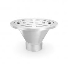 Zurn Industries Z1800-3NH-12B-USA - 12'' Round floor drain with 3'' No-Hub outlet with slotted grate and sediment