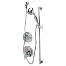 Zurn Industries Z7300-SSC-MT-HW11-VB - Temp-Gard® III Tub and Hand Wall Shower Unit with 30'' Slide Bar, 60'' Ho