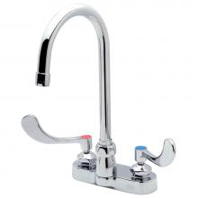 Zurn Industries Z812B4-XL-18F - AquaSpec® Gooseneck Faucet, 4'' Centerset, 5 3/8'' Spout, 1.5 gpm Vandal-