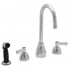 Zurn Industries Z831B1-XL-HS - AquaSpec® Widespread Gooseneck Faucet, 5 3/8'' Spout, 2.2 gpm Pressure-Compensating