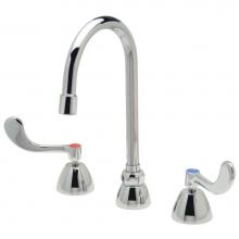 Zurn Industries Z831B4-XL-ICT-18F - AquaSpec® Widespread Gooseneck Faucet, 5 3/8'' Spout, 1.5 gpm Vandal-Resist Pressur