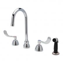 Zurn Industries Z831B4-XL-HS - AquaSpec® Widespread Gooseneck Faucet, 5 3/8'' Spout, 2.2 gpm Pressure-Comp Aerator