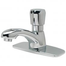 Zurn Industries Z86100-XL-CP4-3M - AquaSpec® Single-Hole Metering Faucet, 0.5 gpm Vandal-Resistant Pressure-Compensating Spray,