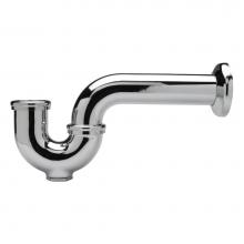 Zurn Industries Z8704B-PC - P-Trap with Wall Bend and Cleanout, 2'' Inlet, 2'' Outlet, 17 Gauge, Brass Nut