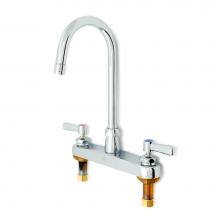 Zurn Industries Z871B1-XL - AquaSpec® Deck-Mount Gooseneck Faucet with 2.2 gpm Pressure-Compensating Aerator, 5 3/8'