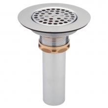 Zurn Industries Z8739-PC - Flat Grid Sink Strainer with Wide Top for 3'' Drain Openings, Chrome-Plated Brass