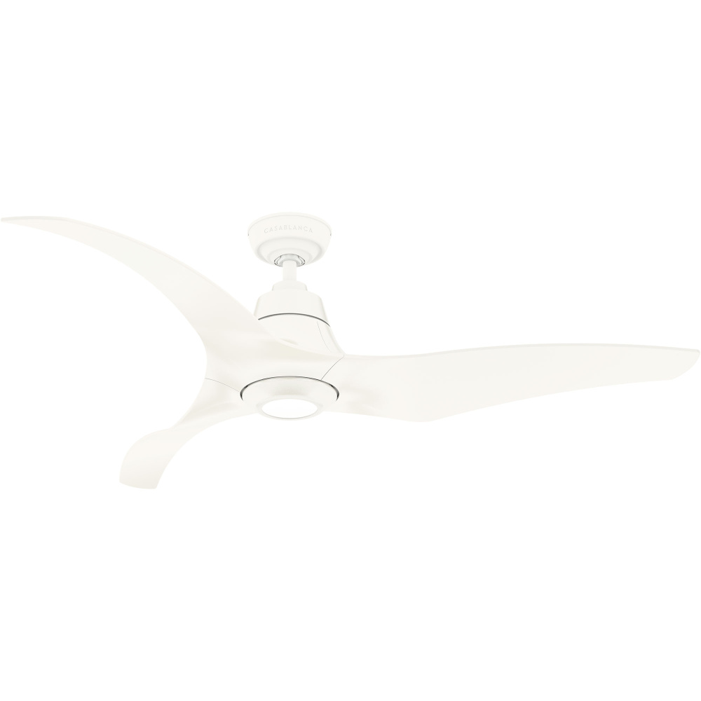 Casablanca 60 inch Stingray ENERGY STAR® Matte White Damp Rated Ceiling Fan with LED Light Kit