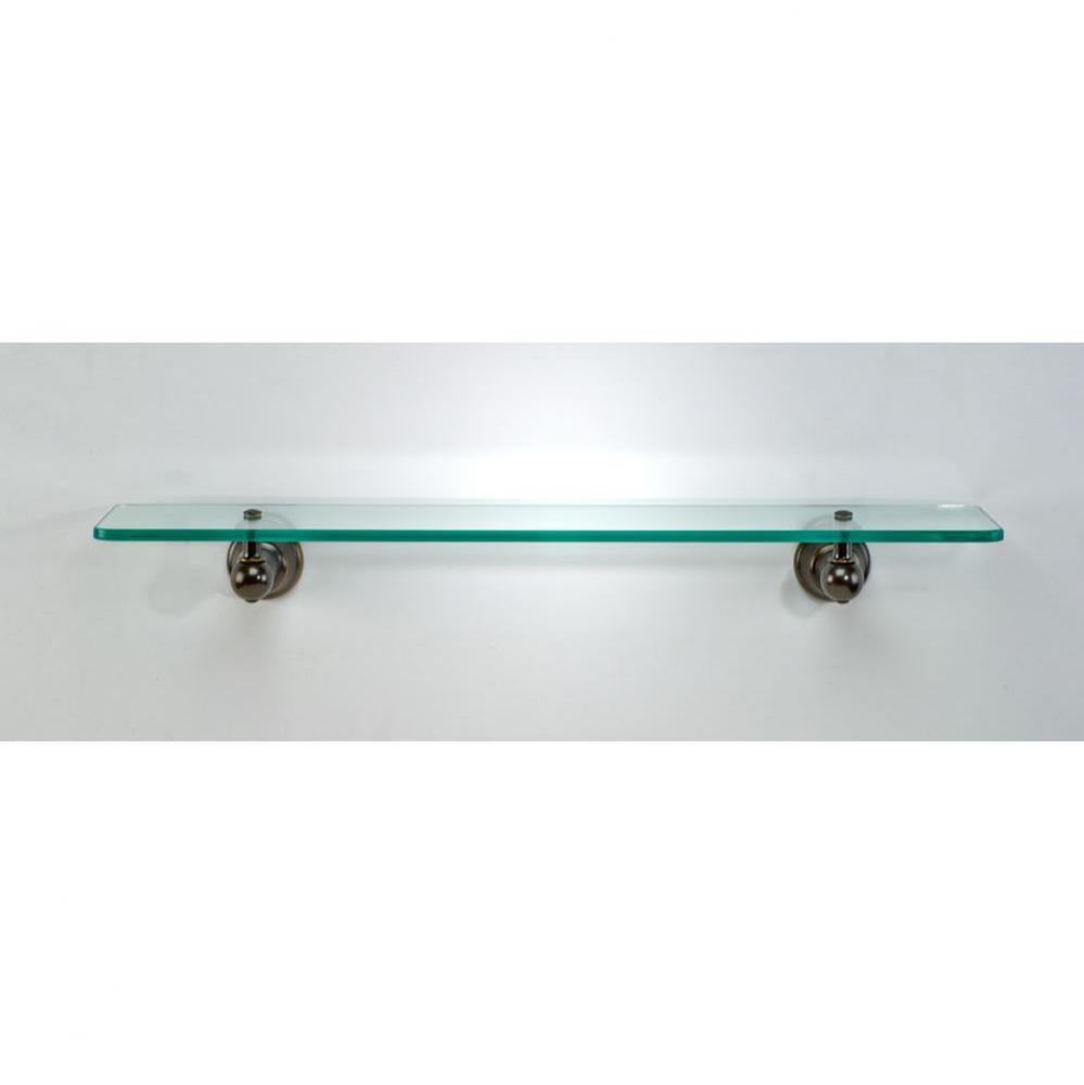 3/8'' Thick Tempered Glass Shelf With Tilt Brackets Oil Rubbed Bronze