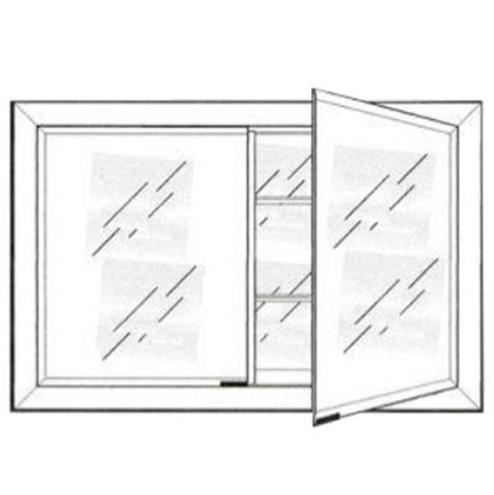 Double Door 27X21 Recessed Polished Glimmer- Scallop