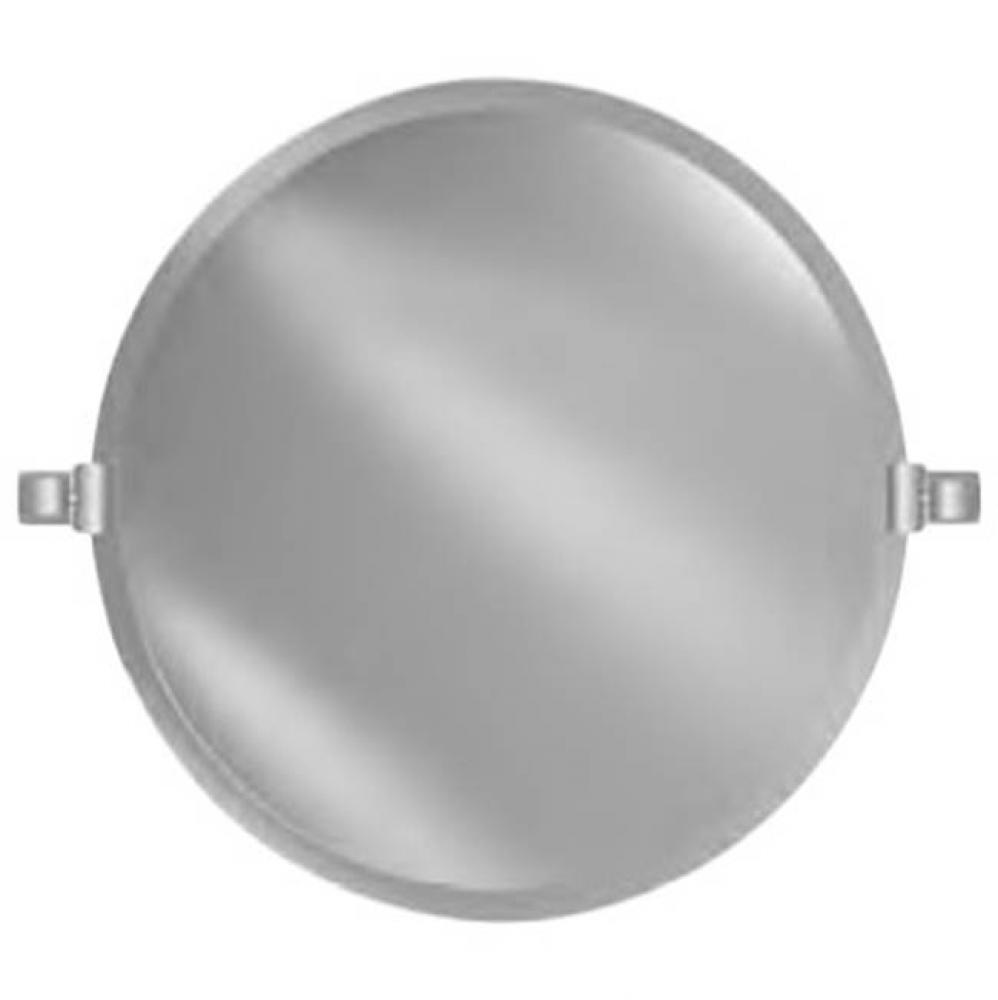 18'' Round Frameless With Tilt Brackets Satin Nickel- Contp