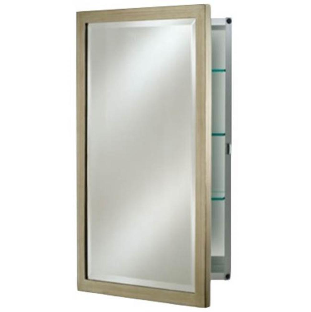 Single Door 16X22 Recessed Basix Brushed Silver