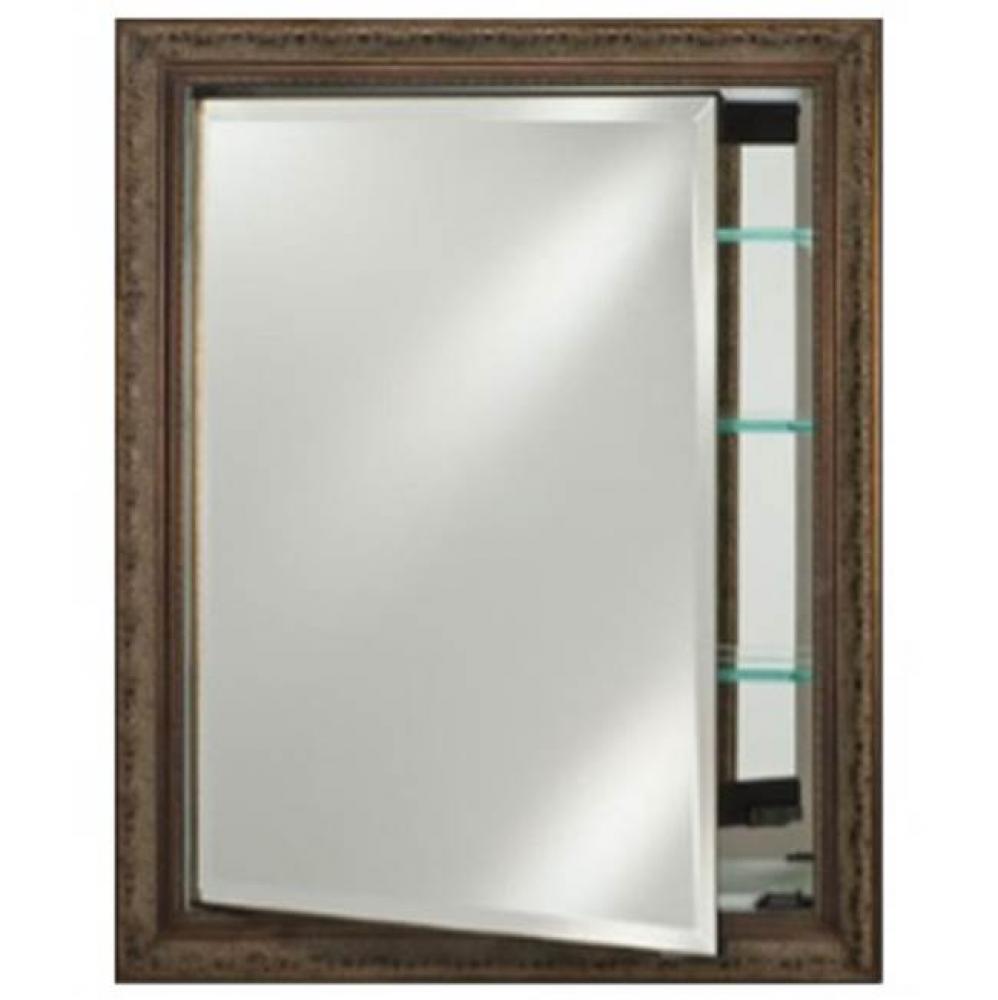 Single Door 17X36 Recessed Polished Glimmer- Scallop