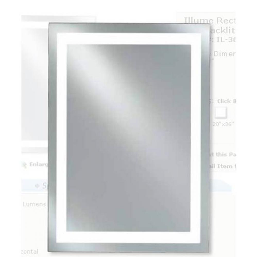 36X42 Led Rectangular Backlit Mirror