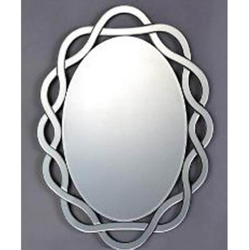 24X31 Modern Luxe Decortive Mirror Oval Contemporary