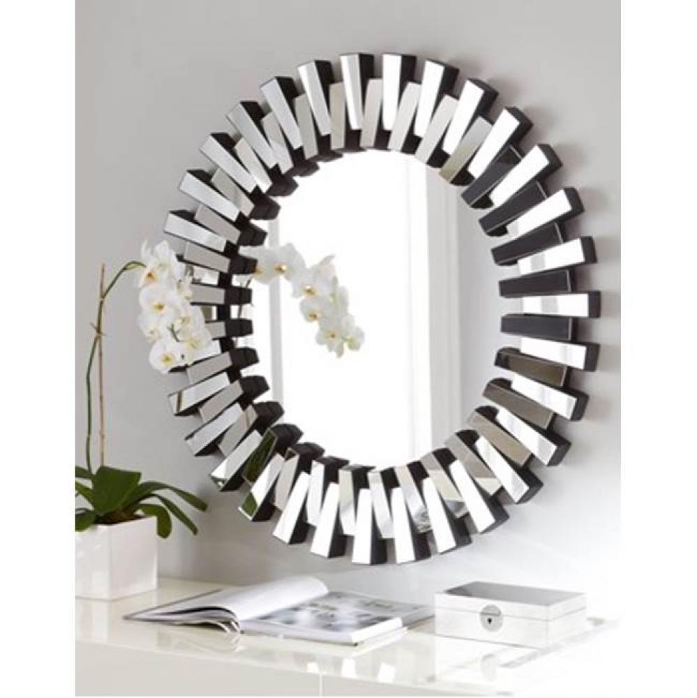 30X42 Modern Luxe Decortive Mirror Round Contemporary