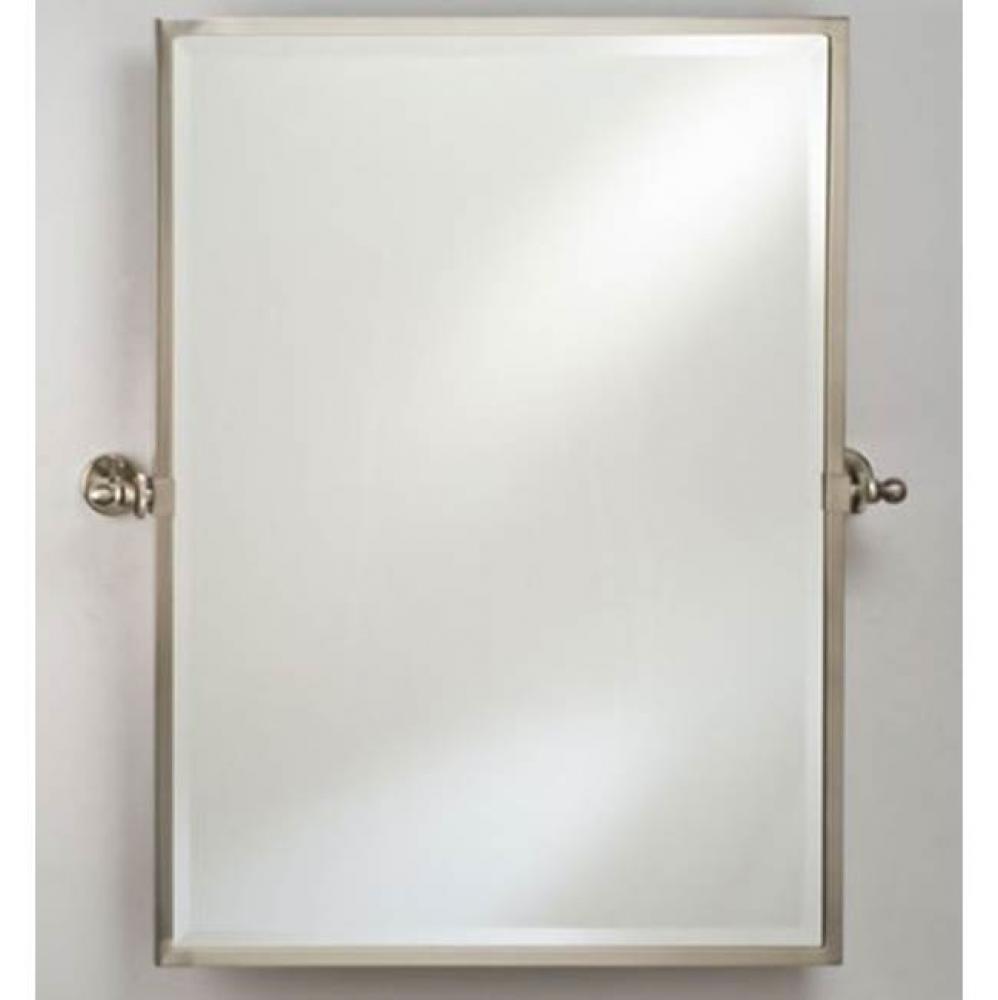 20X26 Rectangular Framed With Brass Gear Style With Tilt Brackets & Trim Polished Brass