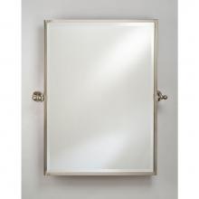 Afina Corporation RM-826-SN - 20X26 Rectangular Framed With Brass Gear Style With Tilt Brackets & Trim Satin Nickel