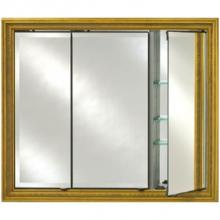 Afina Corporation TD3830RGLISC - Triple Door 38X30 Recessed Polished Glimmer Scallop