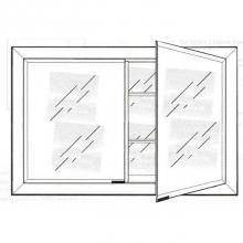 Afina Corporation DD3323RGLIFL-1.25 - Double Door 33X23 Recessed Polished Glimmer- Flat-1.25