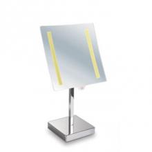 Afina Corporation MT-202 - Lighted Table Makeup Mirror 8''X8'' Battery Operated- Polished Chrome