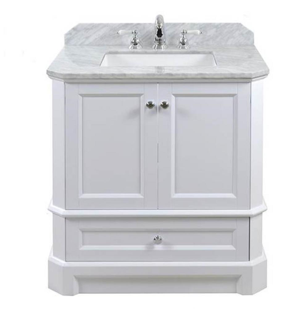 Stone Top 30-in Carrara Marble