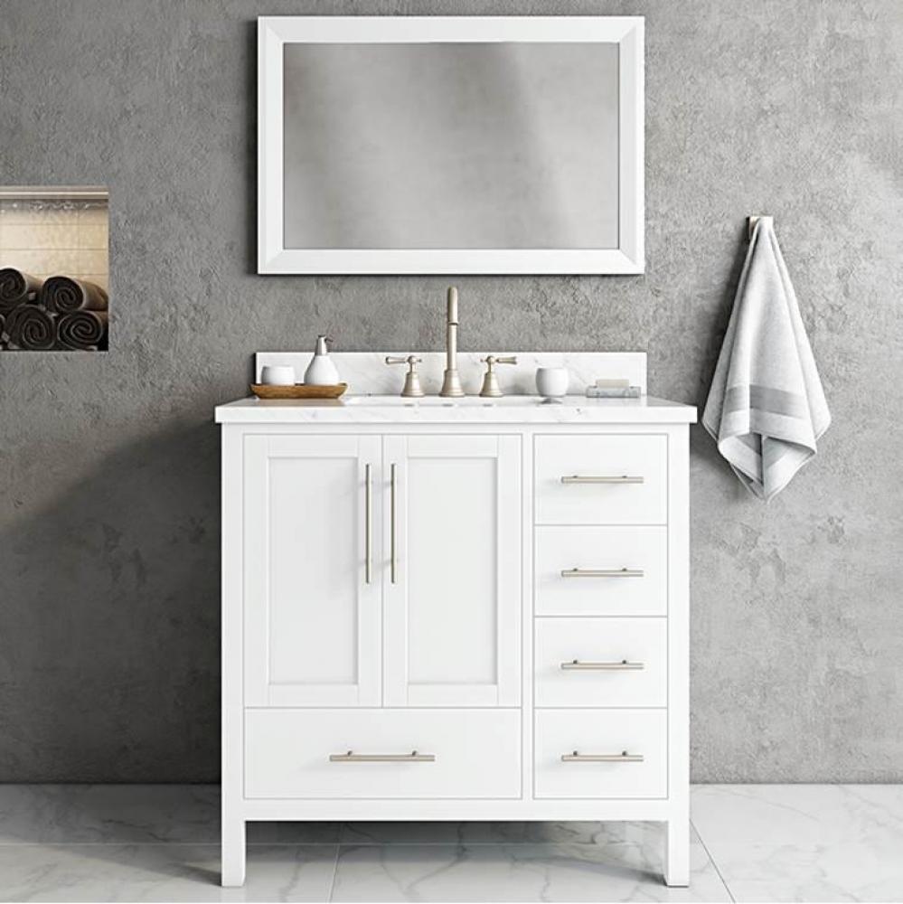 Malibu Vanity Cabinet, 30-in Gloss White