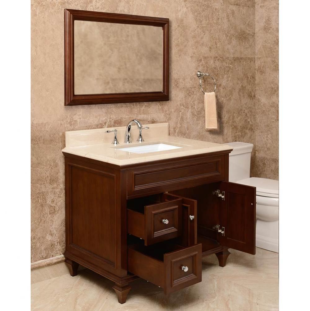 Presley 36-in Mirror, Walnut Brown