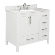 Icera V-6236.01 - Malibu Vanity Cabinet, 36-in White