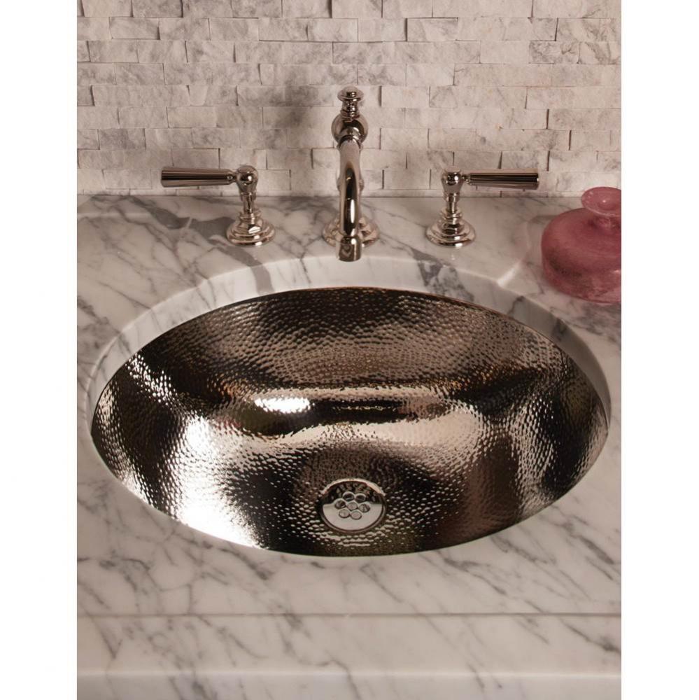 Undermount Oval Sink, Hammered