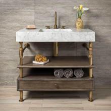 Stone Forest PFS-TD-36-AB-WSD6 - Elemental Console Vanity, 36'' W, With Drawer And Wood Shelf