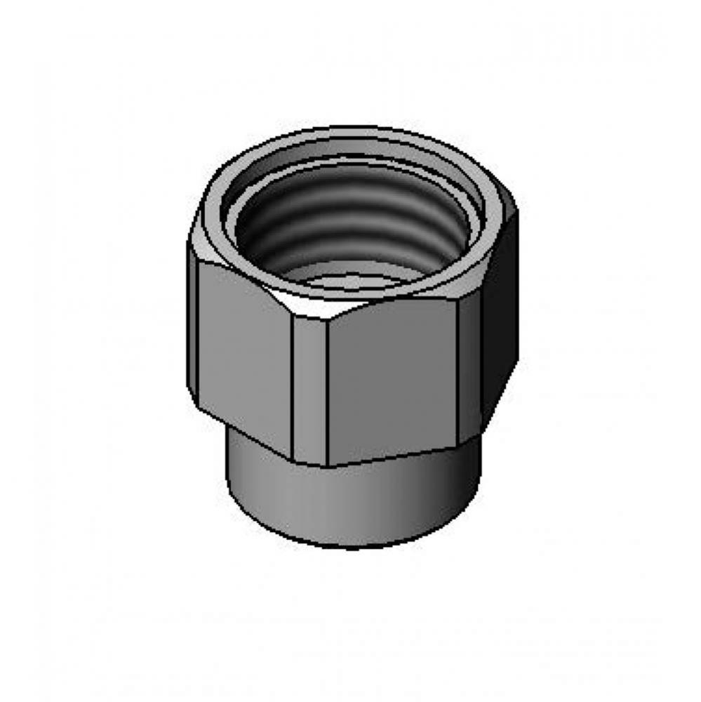 Outlet Nut, 1/4'' NPT Female x 3/4-14UN Female (Chrome-Plated)