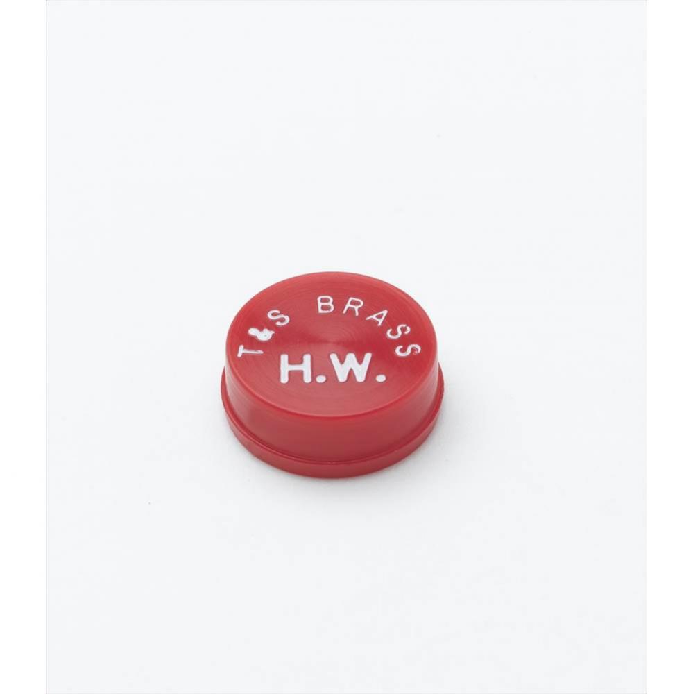 Snap-In Index Button, Red (Hot Water)