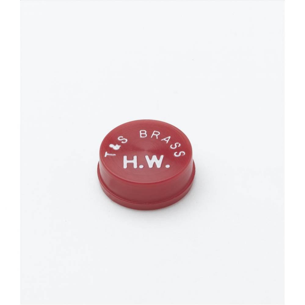 Snap-In Index Button, Red (Hot Water)