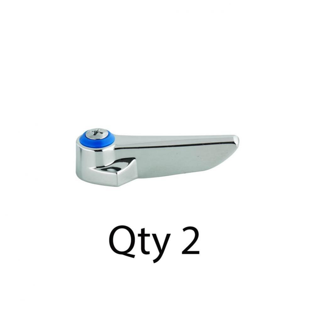 Lever Handle, Blue Index (Cold), Screw (Qty. 2)