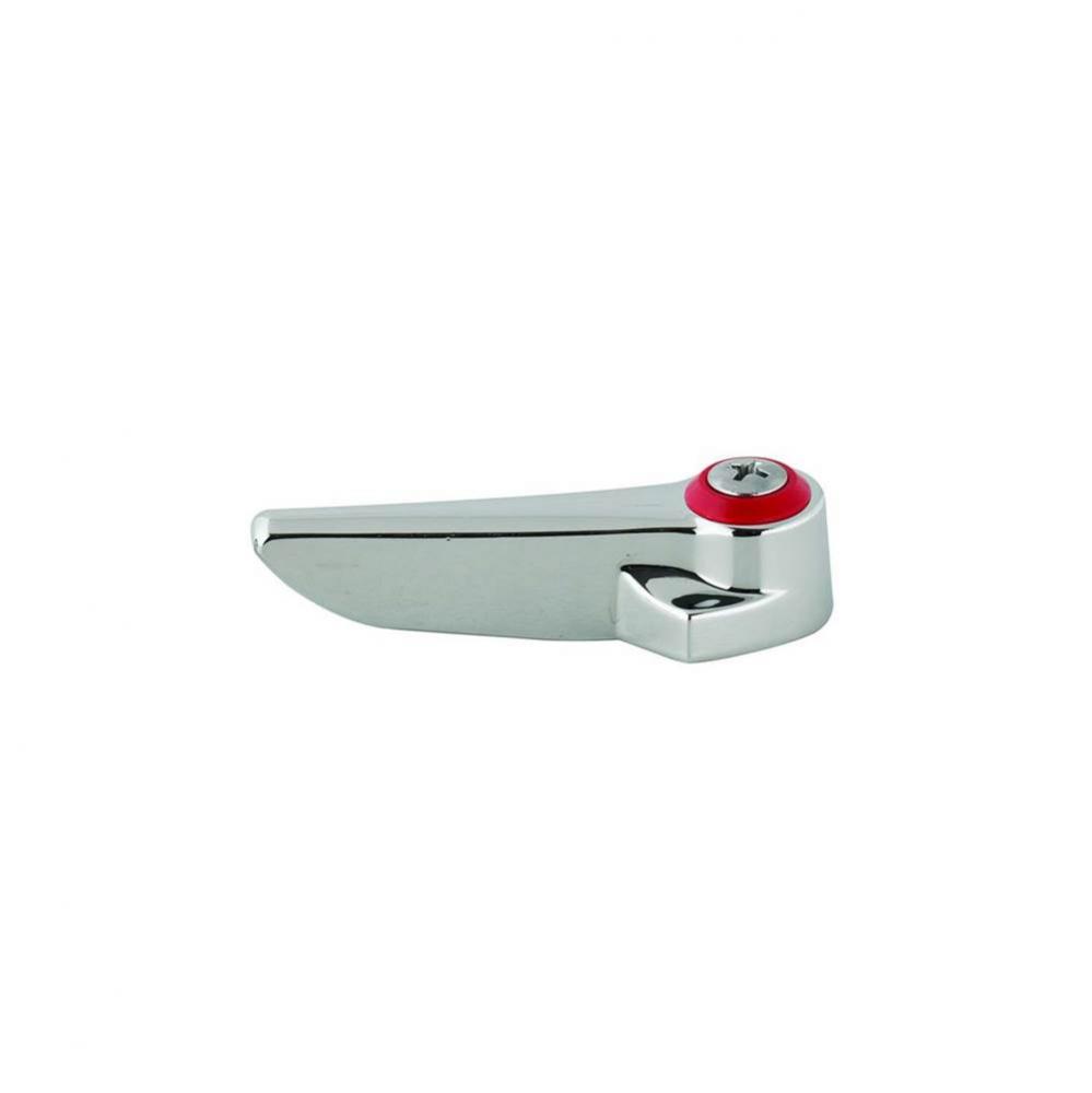 Lever Handle w/ Anti-Microbial Coating, Red Index (Hot) & Screw