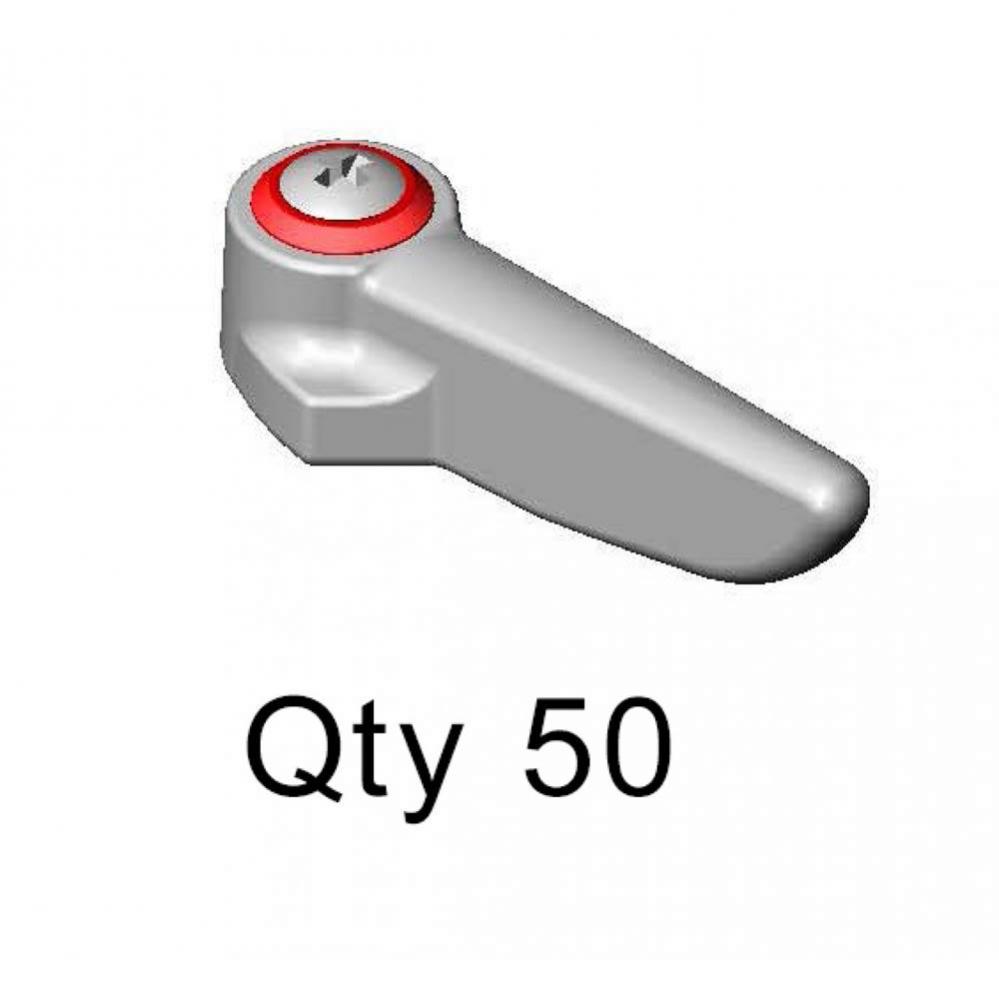 Lever Handle, Red Index (Hot), Screw (Qt
